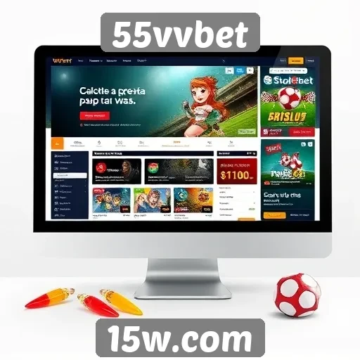 Interface do usuário do site 55vvbet em foco